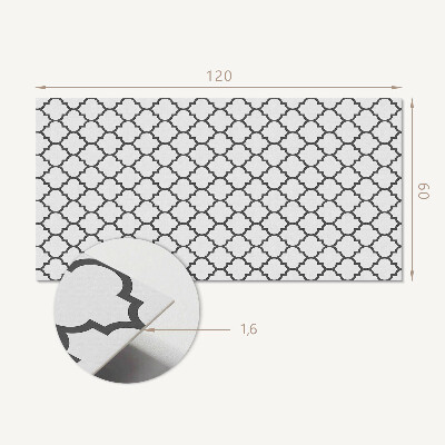 Rectangular decorative wall panel Symmetrical shapes in a modern version