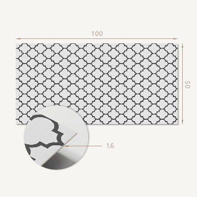 Rectangular decorative wall panel Symmetrical shapes in a modern version