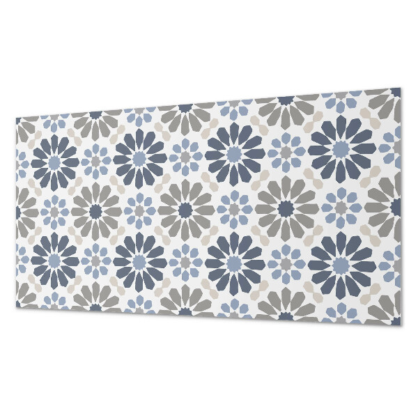 Rectangular wall panel Floral harmony in symmetry
