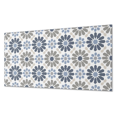 Rectangular wall panel Floral harmony in symmetry