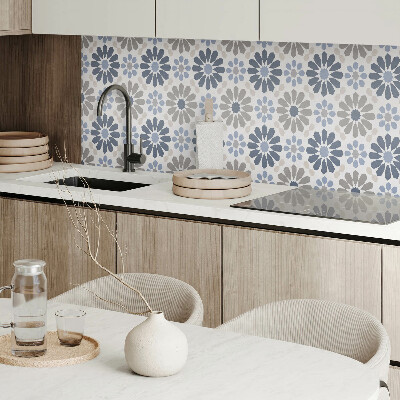 Rectangular wall panel Floral harmony in symmetry