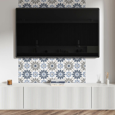 Rectangular wall panel Floral harmony in symmetry