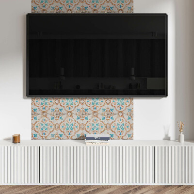 Rectangular bathroom wall panel Floral decorative pattern