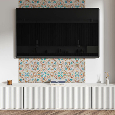 Rectangular bathroom wall panel Floral decorative pattern