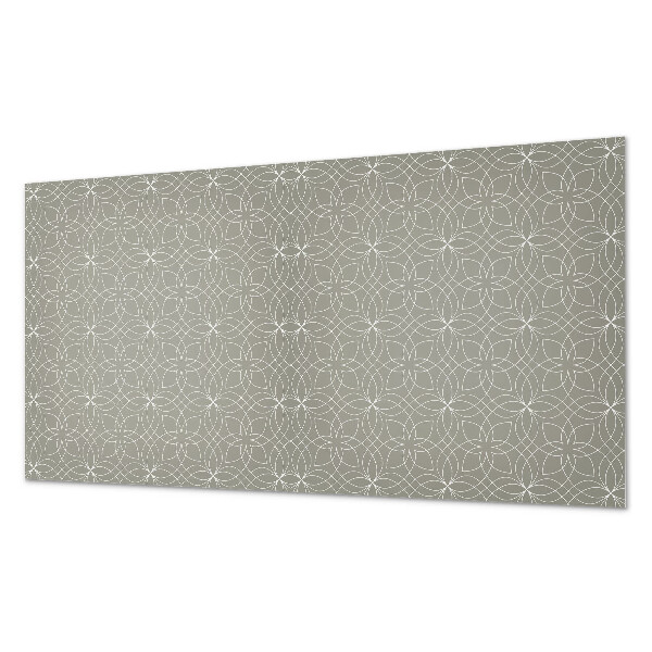 Rectangular wall panel Floral pattern in a geometric style