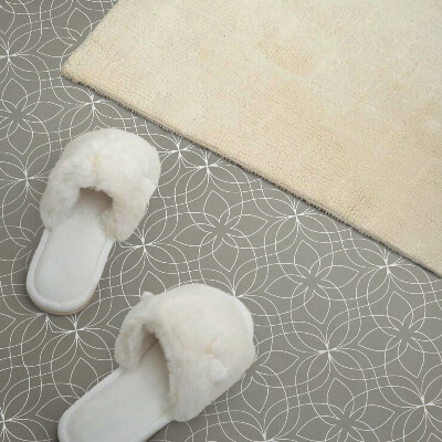 Rectangular wall panel Floral pattern in a geometric style