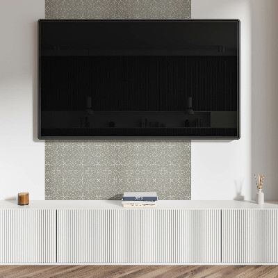 Rectangular wall panel Floral pattern in a geometric style