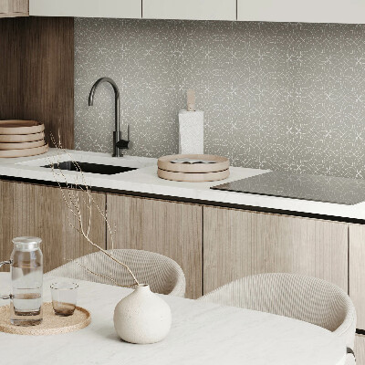 Rectangular wall panel Floral pattern in a geometric style