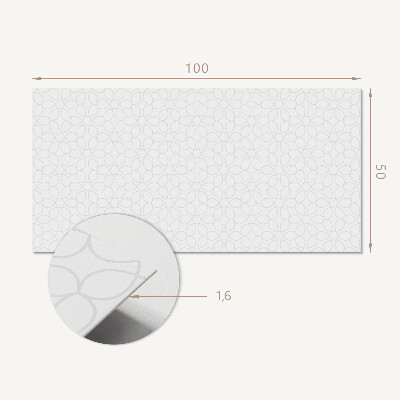 Rectangular bathroom wall panel Subtle circles in pastel tones