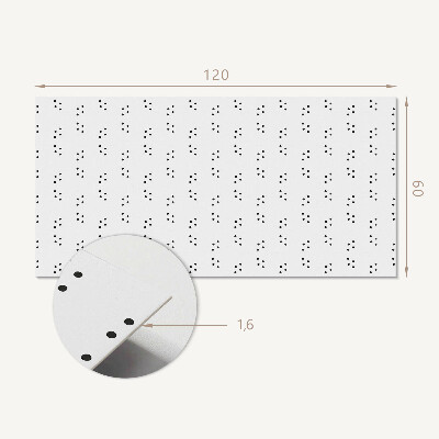 Rectangular decorative wall panel Dot pattern in a regular arrangement