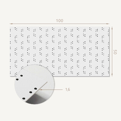 Rectangular decorative wall panel Dot pattern in a regular arrangement