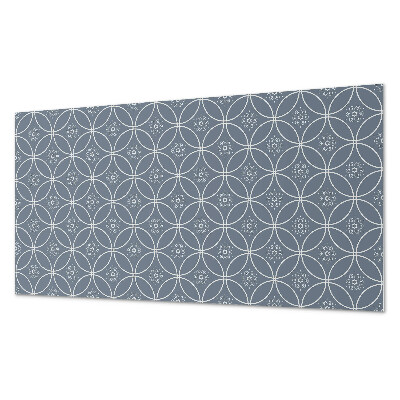 Rectangular bathroom wall panel Floral decorations in ornamentation