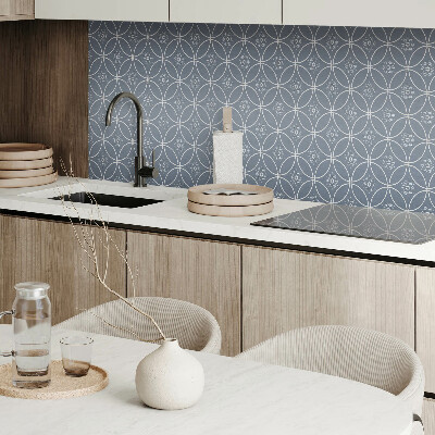 Rectangular bathroom wall panel Floral decorations in ornamentation