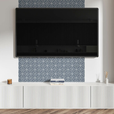 Rectangular bathroom wall panel Floral decorations in ornamentation
