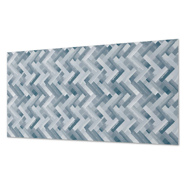 Rectangular wall panel Zigzag striped pattern