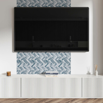 Rectangular wall panel Zigzag striped pattern