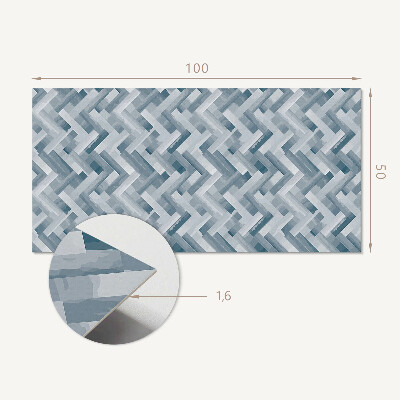 Rectangular wall panel Zigzag striped pattern