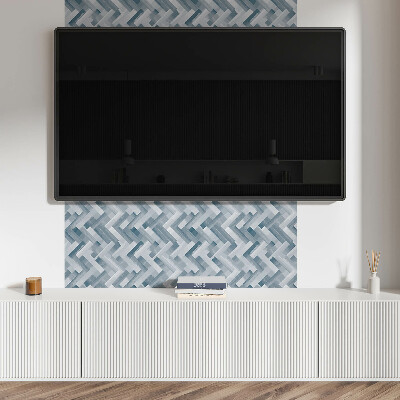 Rectangular wall panel Zigzag striped pattern