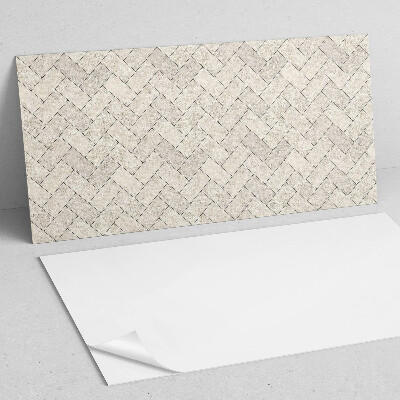 Rectangular bathroom wall panel Herringbone decorative pattern