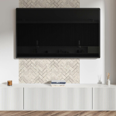 Rectangular bathroom wall panel Herringbone decorative pattern
