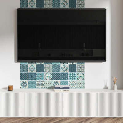 Rectangular decorative wall panel Mosaic shapes in geometry