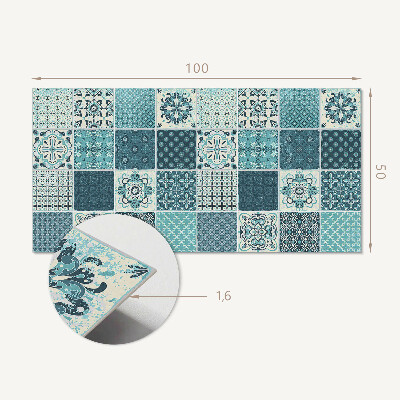 Rectangular decorative wall panel Mosaic shapes in geometry