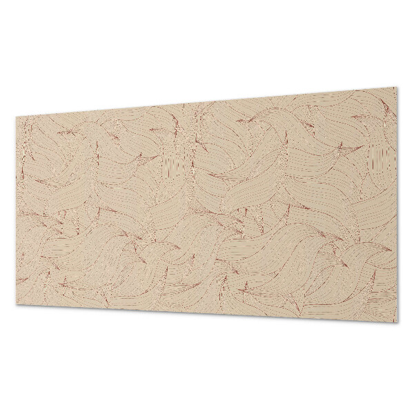 Rectangular bathroom wall panel Squiggly Line Pattern