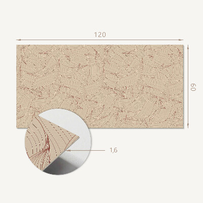 Rectangular bathroom wall panel Squiggly Line Pattern