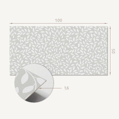 Rectangular wall panel Subtle plant motifs