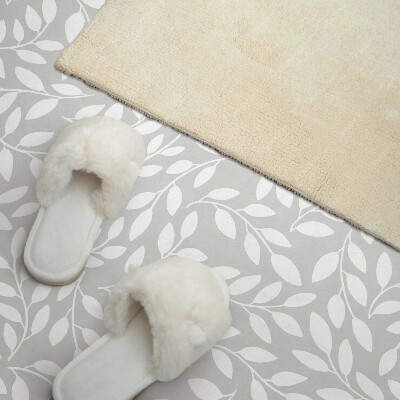 Rectangular wall panel Subtle plant motifs