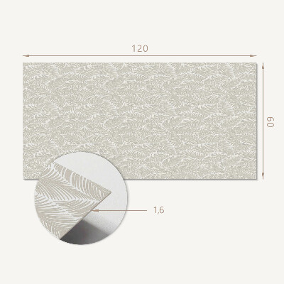Rectangular bathroom wall panel Leafy graphic layout