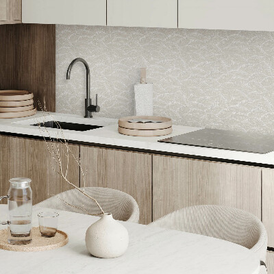 Rectangular bathroom wall panel Leafy graphic layout