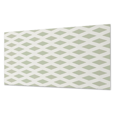 Rectangular bathroom wall panel Diamond motif in a grid