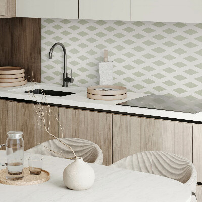 Rectangular bathroom wall panel Diamond motif in a grid