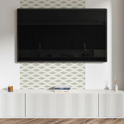 Rectangular bathroom wall panel Diamond motif in a grid