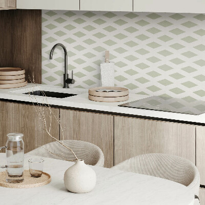 Rectangular bathroom wall panel Diamond motif in a grid