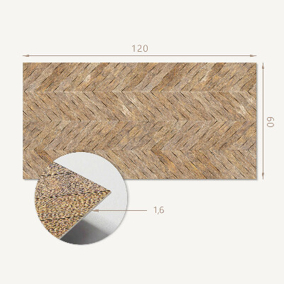 Rectangular wall panel Herringbone board