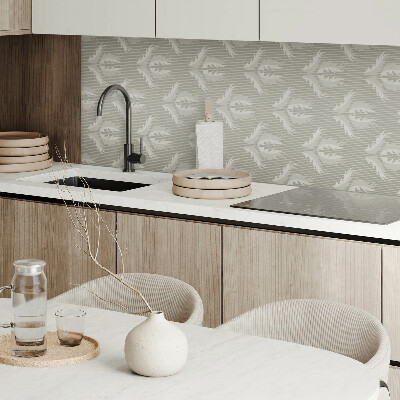 Rectangular bathroom wall panel Modern plant motif