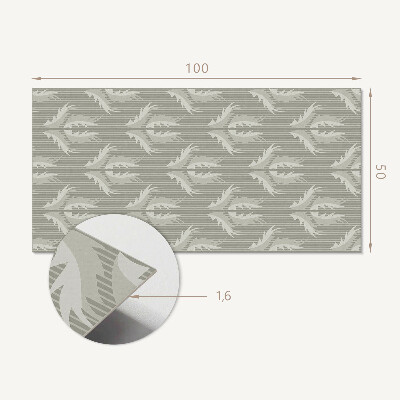 Rectangular bathroom wall panel Modern plant motif