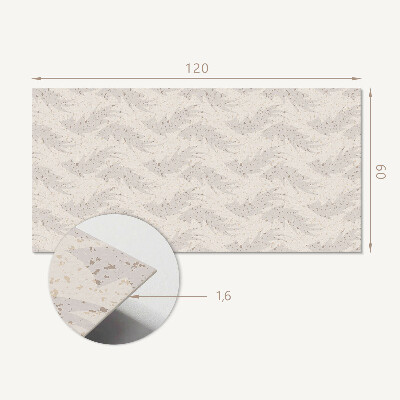Rectangular decorative wall panel Leafy motif