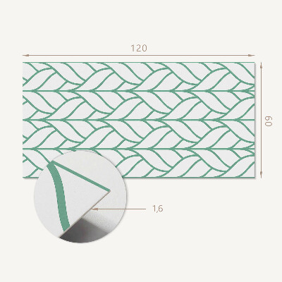 Rectangular wall panel Leaves in harmonious symmetry