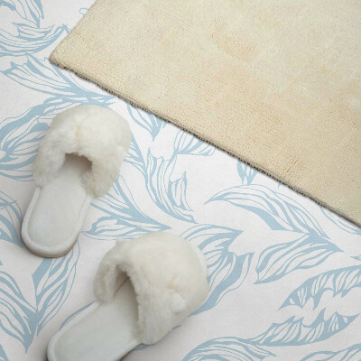 Rectangular bathroom wall panel Subtle leaf motif