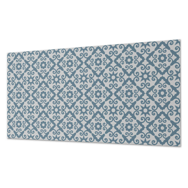 Rectangular wall panel Ornaments and floral accents