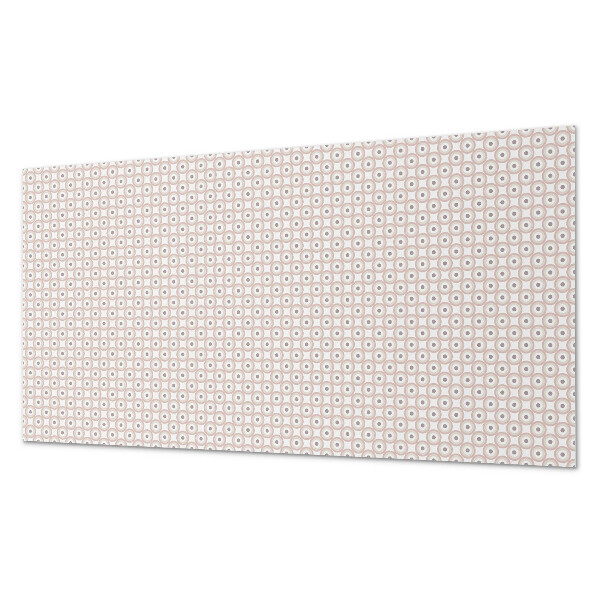 Rectangular bathroom wall panel Circles in a grid pattern