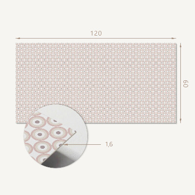 Rectangular bathroom wall panel Circles in a grid pattern