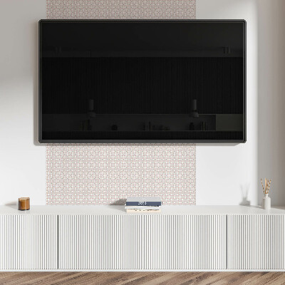 Rectangular bathroom wall panel Circles in a grid pattern