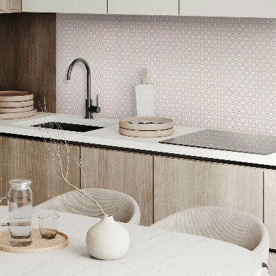 Rectangular bathroom wall panel Circles in a grid pattern