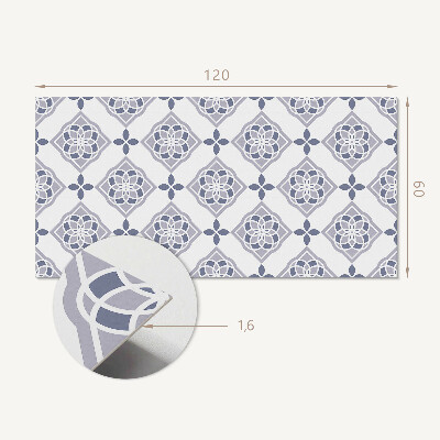Rectangular decorative wall panel Rhombus pattern in geometric style