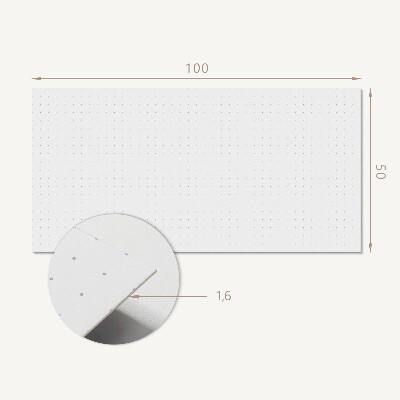 Rectangular bathroom wall panel Mesh pattern with dots