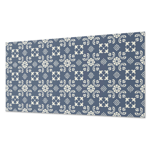 Rectangular wall panel Floral motif with background